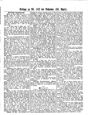 Bohemia Montag 30. April 1855