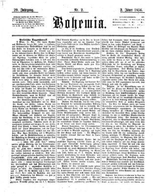 Bohemia Mittwoch 2. Januar 1856