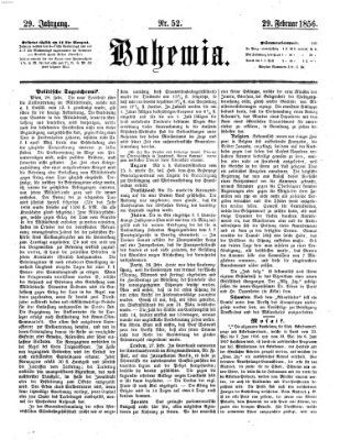 Bohemia Freitag 29. Februar 1856