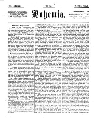 Bohemia Sonntag 2. März 1856