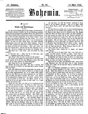 Bohemia Sonntag 13. April 1856