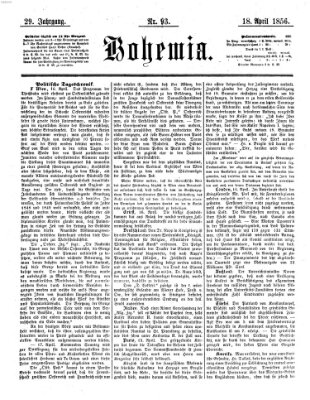 Bohemia Freitag 18. April 1856