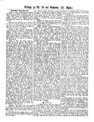 Bohemia Montag 21. April 1856