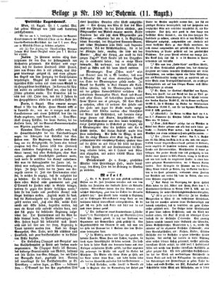 Bohemia Montag 11. August 1856