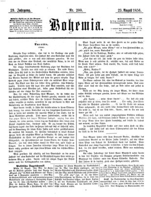 Bohemia Samstag 23. August 1856