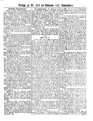 Bohemia Montag 15. September 1856
