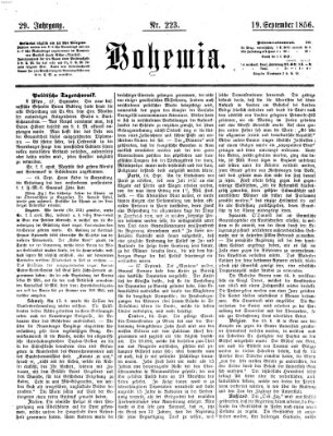 Bohemia Freitag 19. September 1856