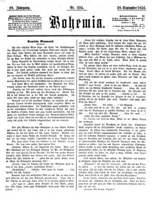 Bohemia Samstag 20. September 1856