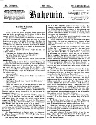 Bohemia Samstag 27. September 1856