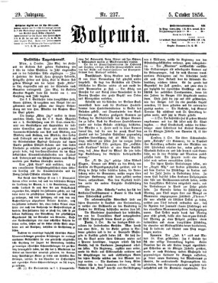 Bohemia Sonntag 5. Oktober 1856