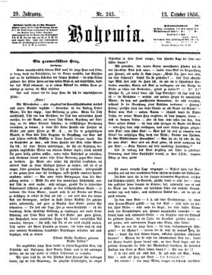 Bohemia Sonntag 12. Oktober 1856