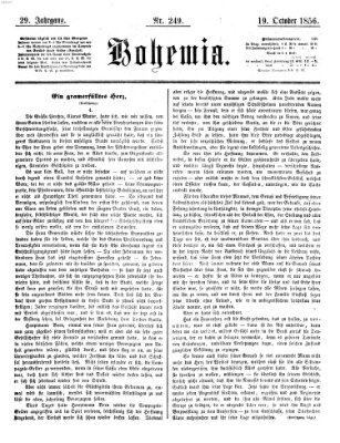 Bohemia Sonntag 19. Oktober 1856