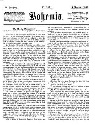 Bohemia Sonntag 9. November 1856