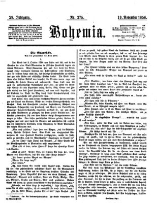 Bohemia Mittwoch 19. November 1856