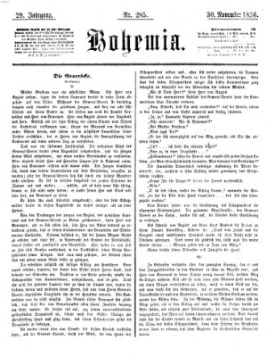 Bohemia Sonntag 30. November 1856