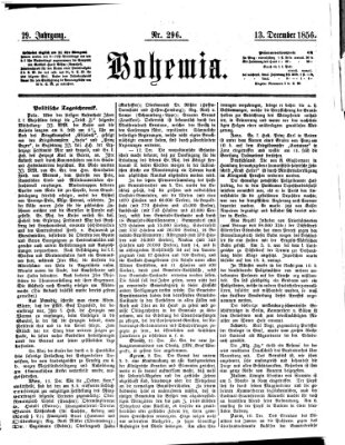 Bohemia Samstag 13. Dezember 1856