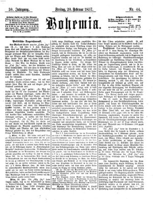 Bohemia Freitag 20. Februar 1857