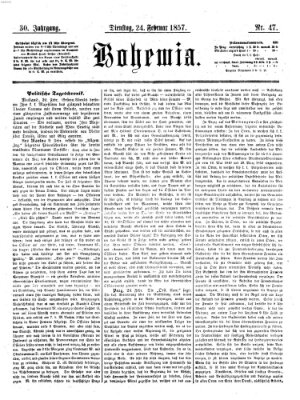 Bohemia Dienstag 24. Februar 1857