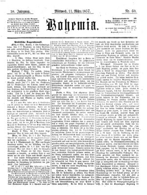 Bohemia Mittwoch 11. März 1857