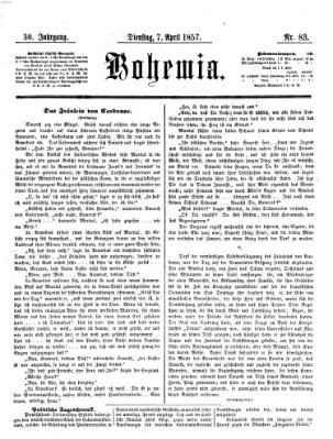 Bohemia Dienstag 7. April 1857