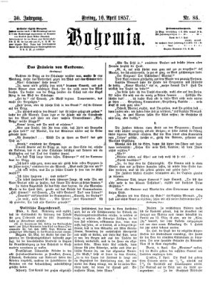 Bohemia Freitag 10. April 1857