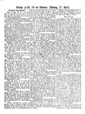 Bohemia Montag 27. April 1857