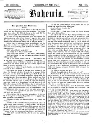 Bohemia Donnerstag 30. April 1857