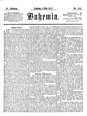 Bohemia Samstag 2. Mai 1857