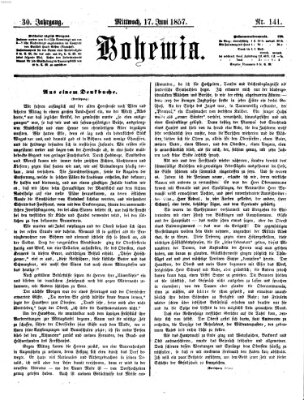 Bohemia Mittwoch 17. Juni 1857