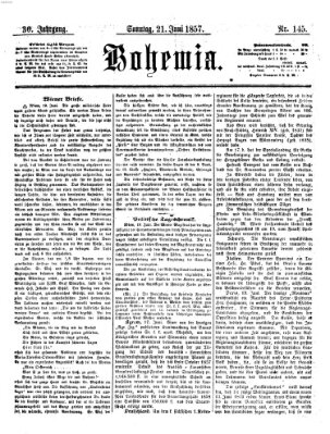 Bohemia Sonntag 21. Juni 1857