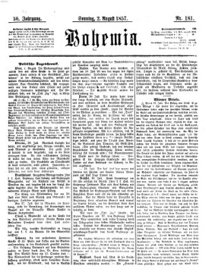 Bohemia Sonntag 2. August 1857