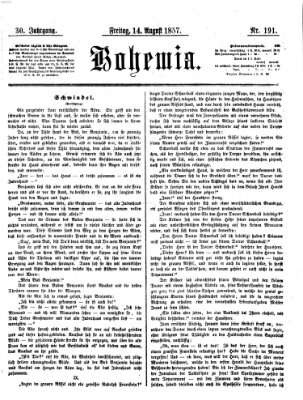 Bohemia Freitag 14. August 1857