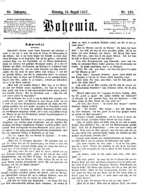 Bohemia Sonntag 16. August 1857