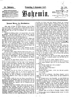 Bohemia Donnerstag 3. September 1857