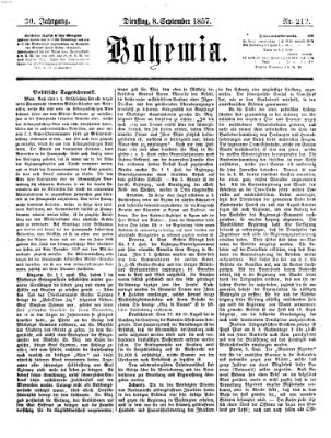 Bohemia Dienstag 8. September 1857