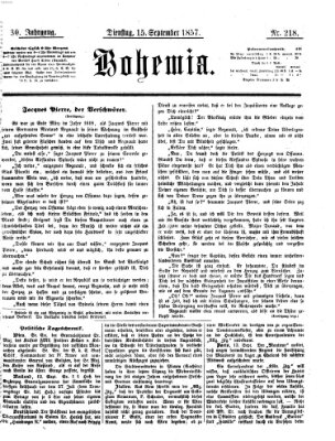 Bohemia Dienstag 15. September 1857