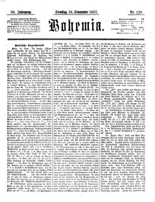 Bohemia Samstag 26. September 1857