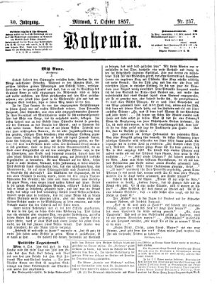 Bohemia Mittwoch 7. Oktober 1857