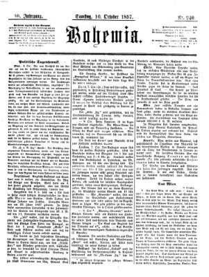 Bohemia Samstag 10. Oktober 1857