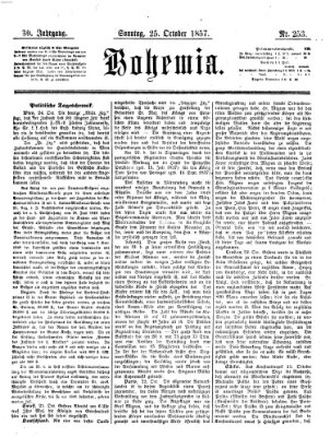 Bohemia Sonntag 25. Oktober 1857