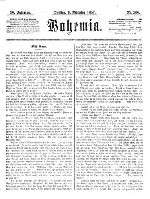 Bohemia Dienstag 3. November 1857