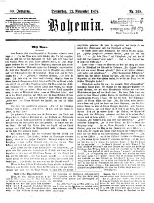 Bohemia Donnerstag 12. November 1857