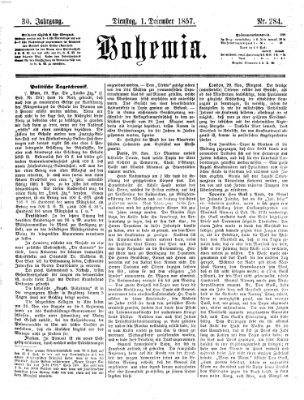 Bohemia Dienstag 1. Dezember 1857