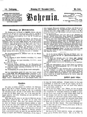 Bohemia Sonntag 27. Dezember 1857