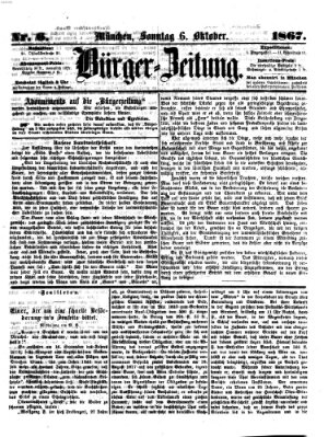 Bürger-Zeitung Sonntag 6. Oktober 1867