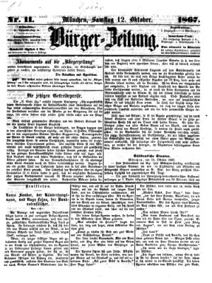 Bürger-Zeitung Samstag 12. Oktober 1867