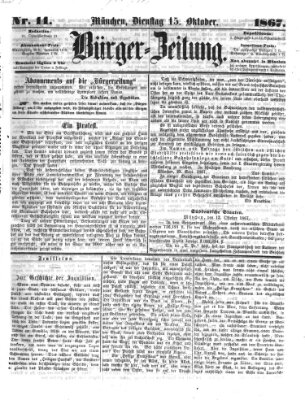 Bürger-Zeitung Dienstag 15. Oktober 1867