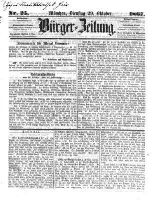 Bürger-Zeitung Dienstag 29. Oktober 1867