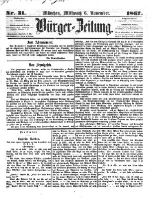 Bürger-Zeitung Mittwoch 6. November 1867