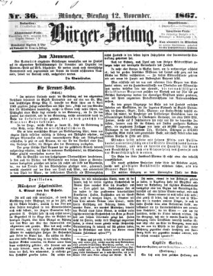 Bürger-Zeitung Dienstag 12. November 1867